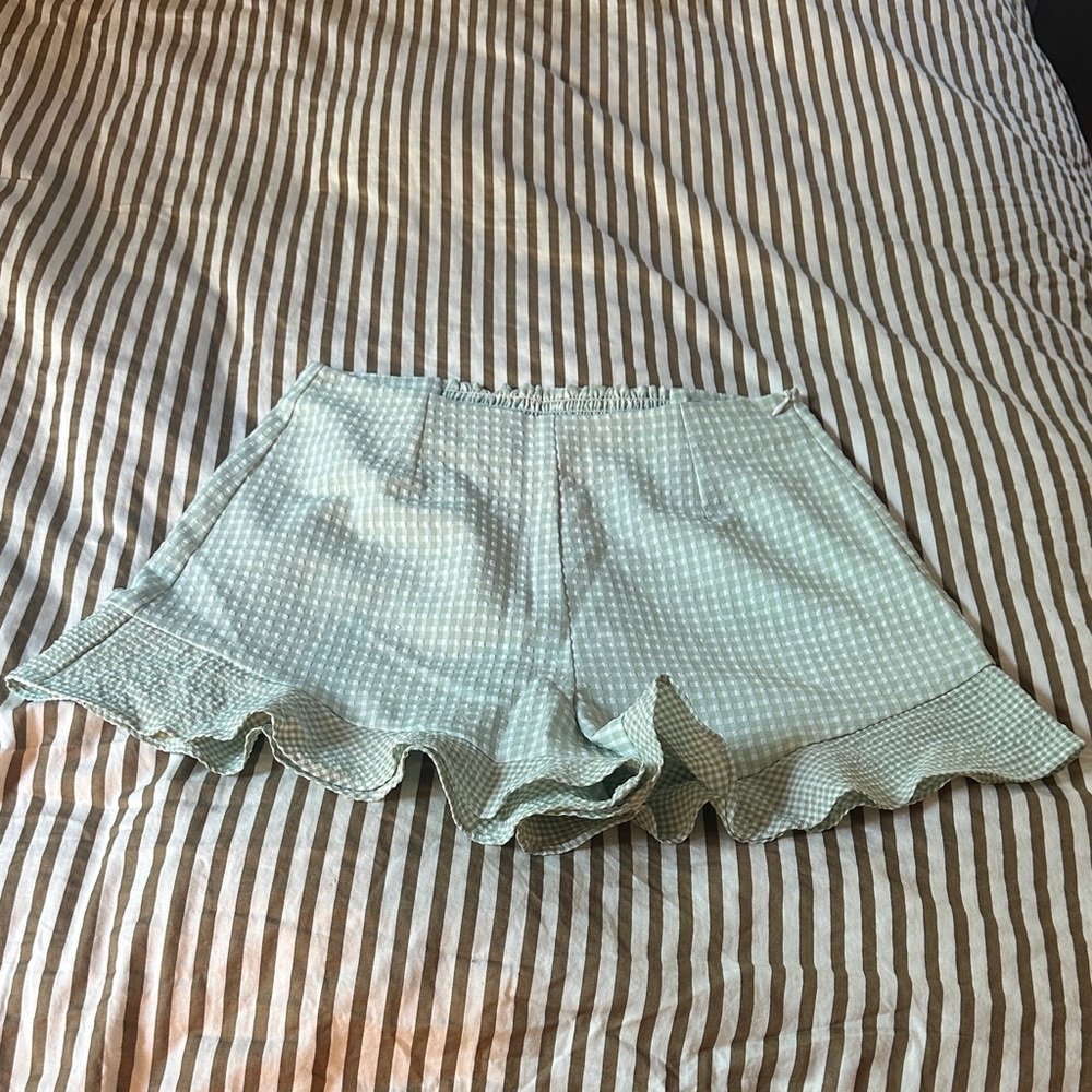 Blank NYC Green Gingham Women's Shorts